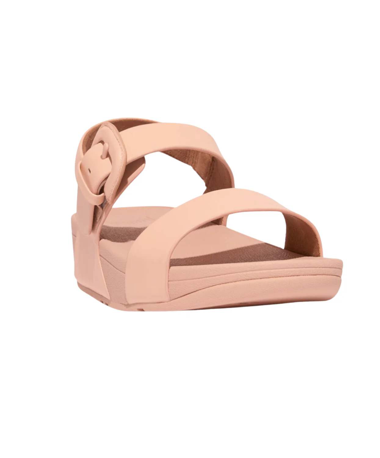Fitflop Lulu Covered Buckle Leather Back Strap Sandal Blushy - Image 4