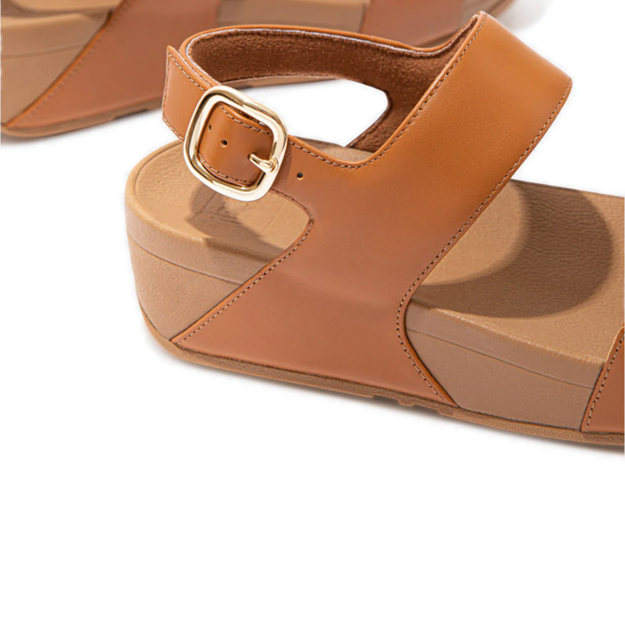 FitFlop Lulu Leather Back-Strap Sandals Light Tan - Image 2