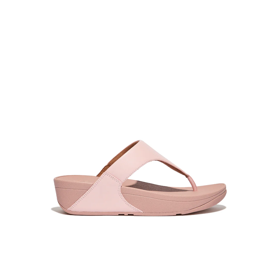 FitFlop Lulu Leather Toe Post Sandals Pink