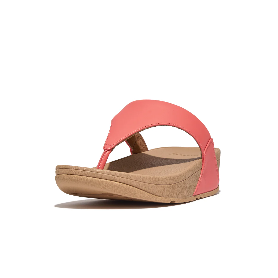 Fitflop Lulu Leather Toe Post Rosy Coral - Image 4