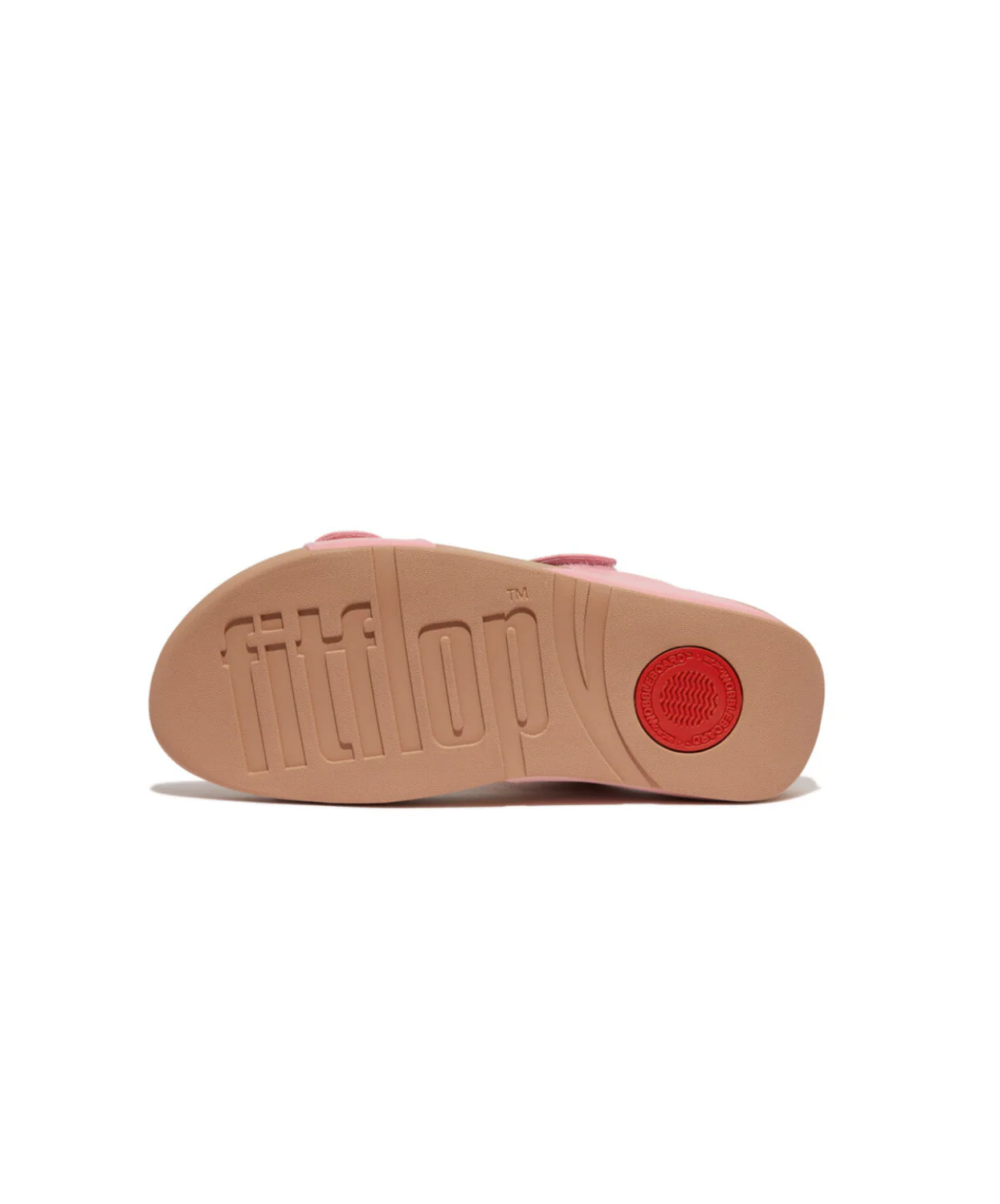 FitFlop Lulu Leather Velcro Adjustable Slides Blush - Image 5