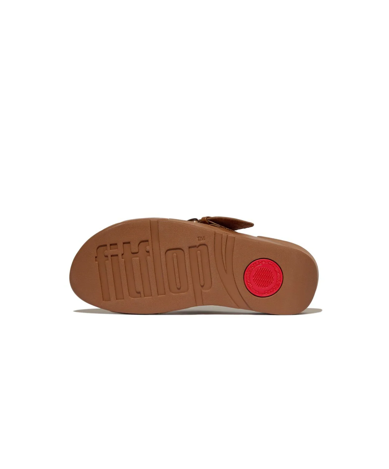 FitFlop Lulu Resin Buckle Leather Cross Slide Deep Tan - Image 4