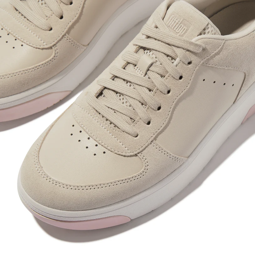 FitFlop Rally Evo Leather Sneaker Beige Multi - Image 3