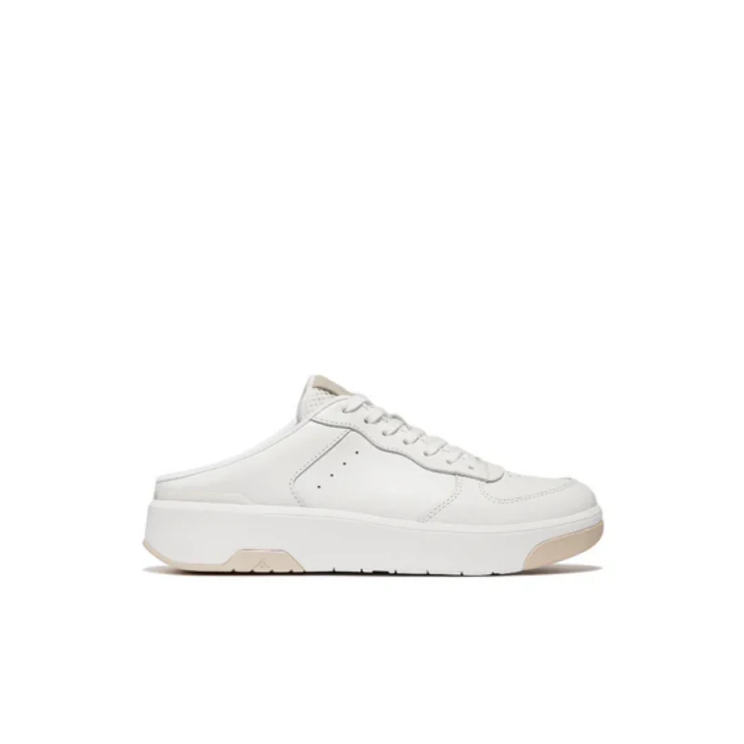 FitFlop Rally Evo Leather Sneaker Mule Urban White