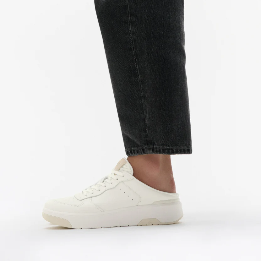 FitFlop Rally Evo Leather Sneaker Mule Urban White - Image 2