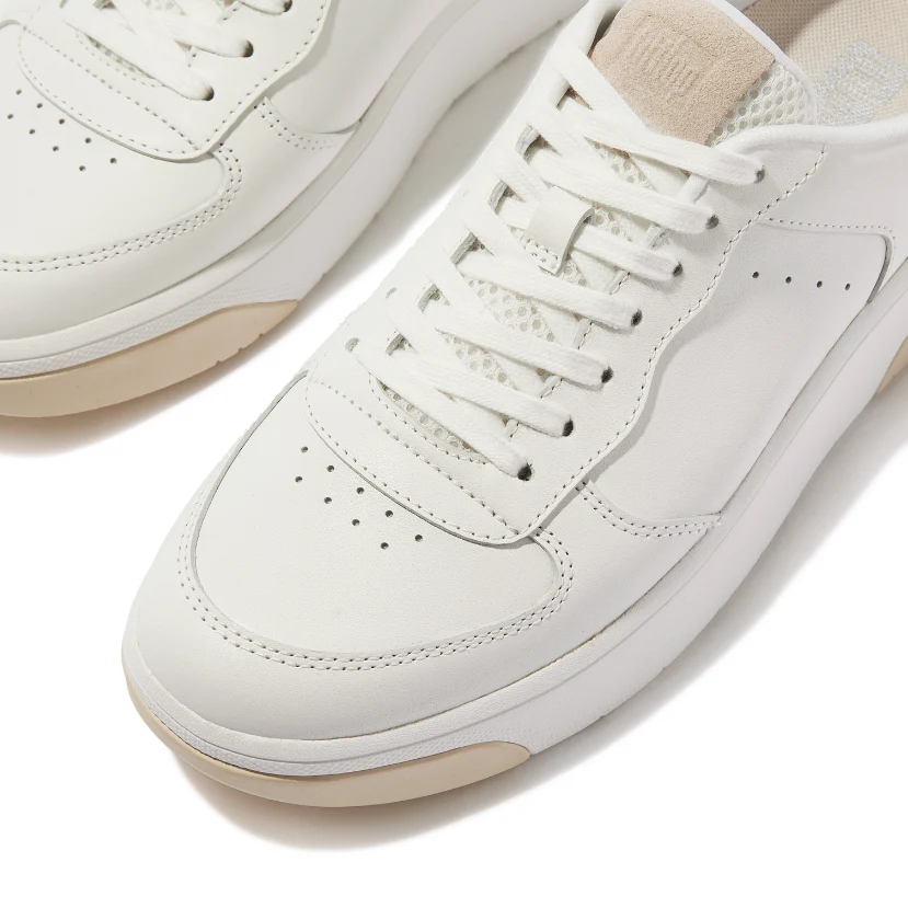 FitFlop Rally Evo Leather Sneaker Mule Urban White - Image 3