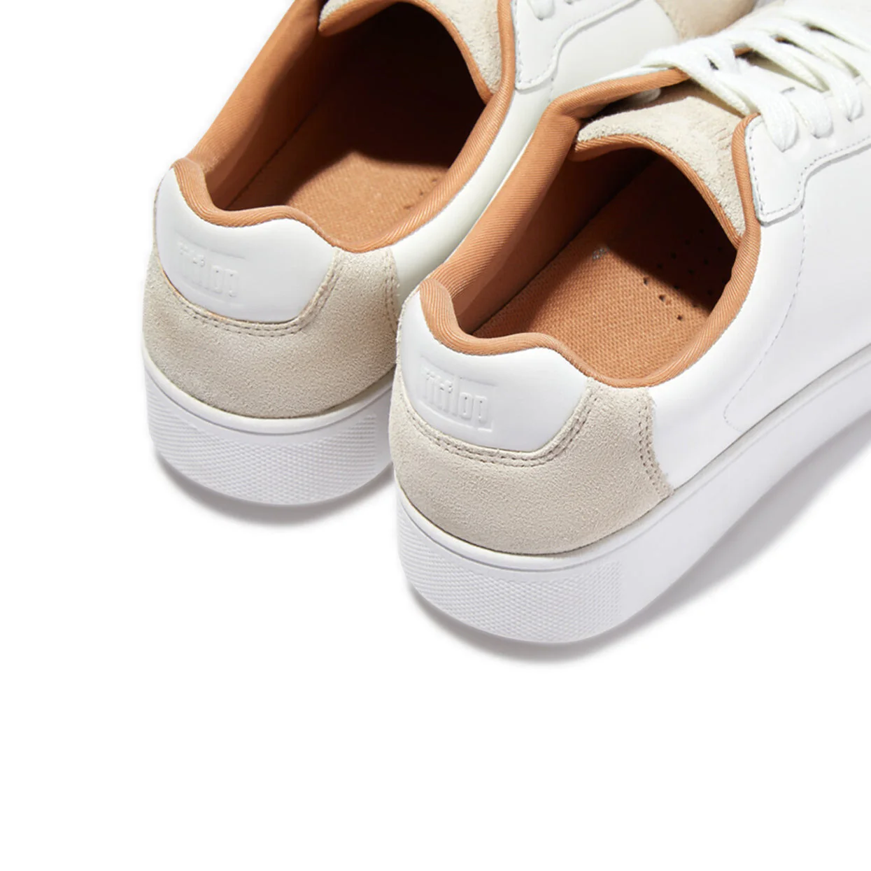 FitFlop Rally Leather/Suede Panel Sneakers Grey - Image 3