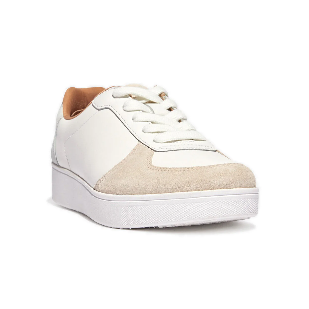 FitFlop Rally Leather/Suede Panel Sneakers Grey - Image 4