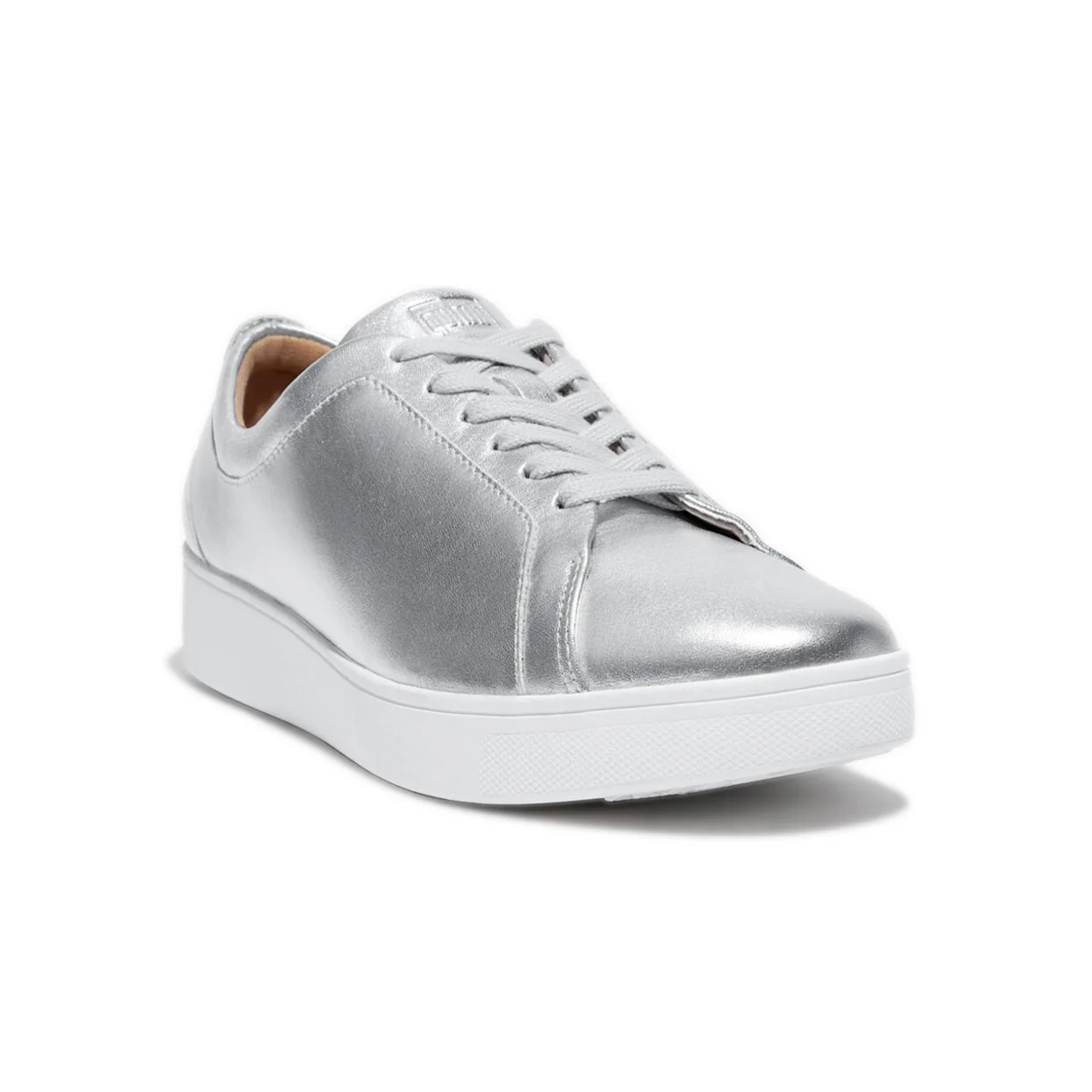 FitFlop Rally Leather Sneakers Silver - Image 4
