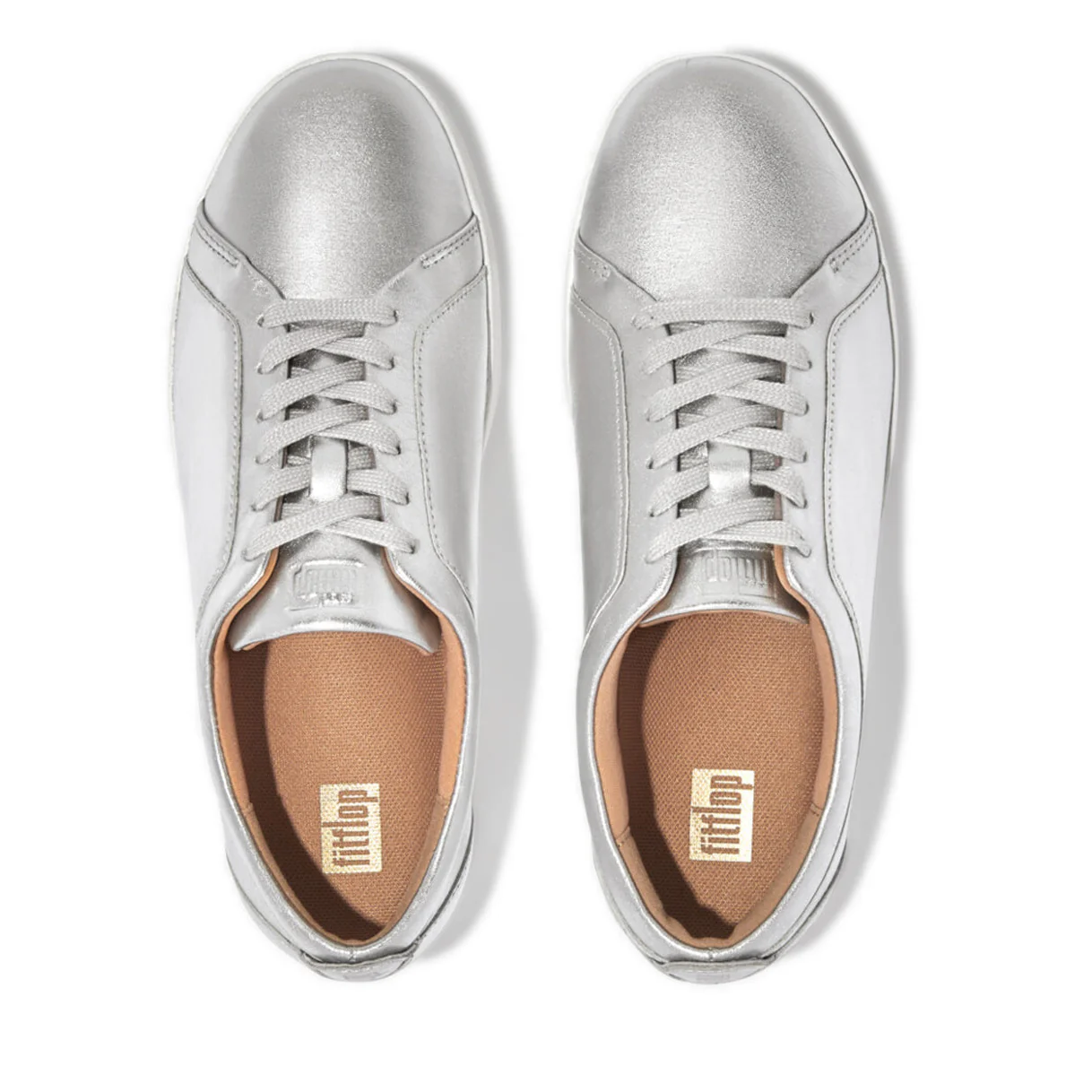 FitFlop Rally Leather Sneakers Silver - Image 5