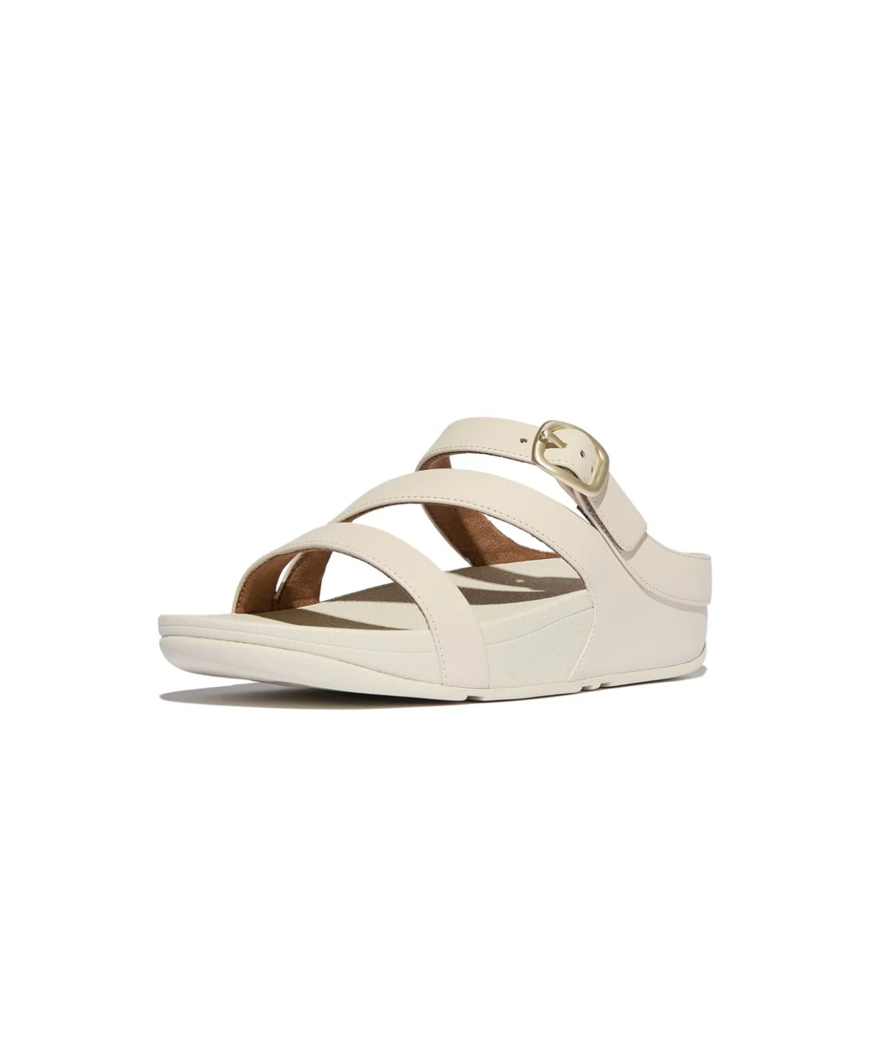 FitFlop Skinny II Leather Z Strap Slides Paris Beige - Image 2