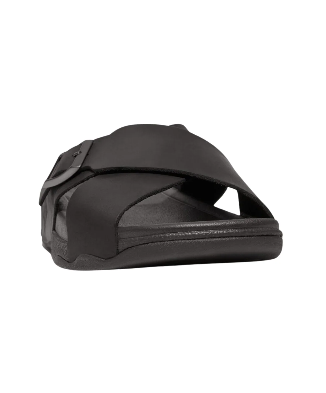 FitFlop Surfer Buckle Nubuck Mens Cross Slides Black - Image 3