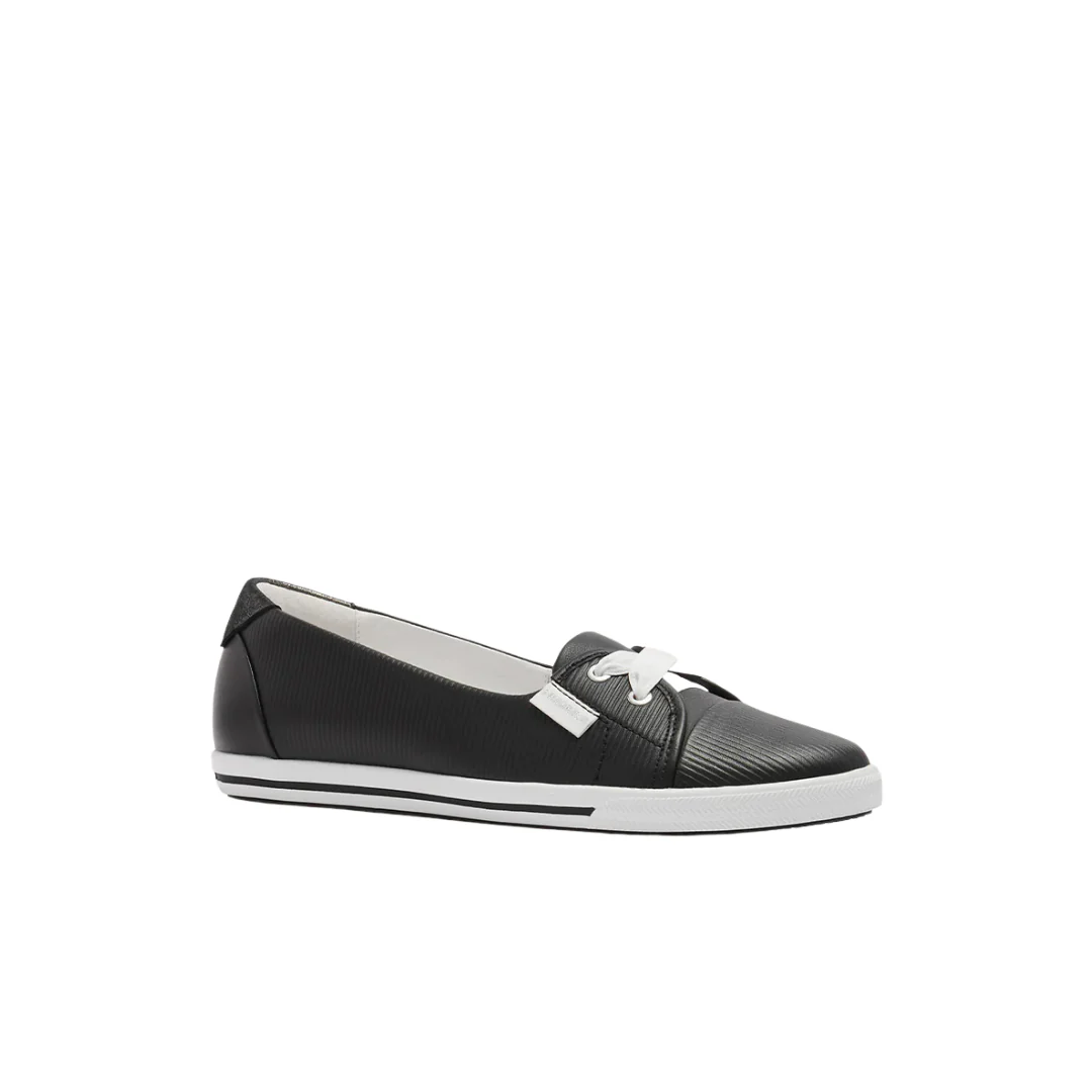 Frankie4 Hannah III Black Embossed Flats - Image 3