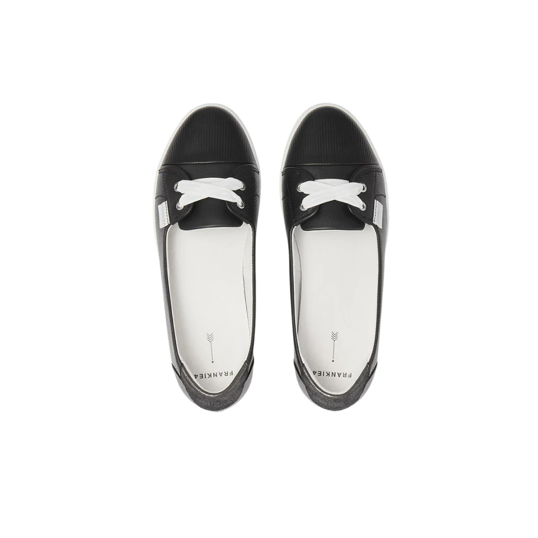 Frankie4 Hannah III Black Embossed Flats - Image 5