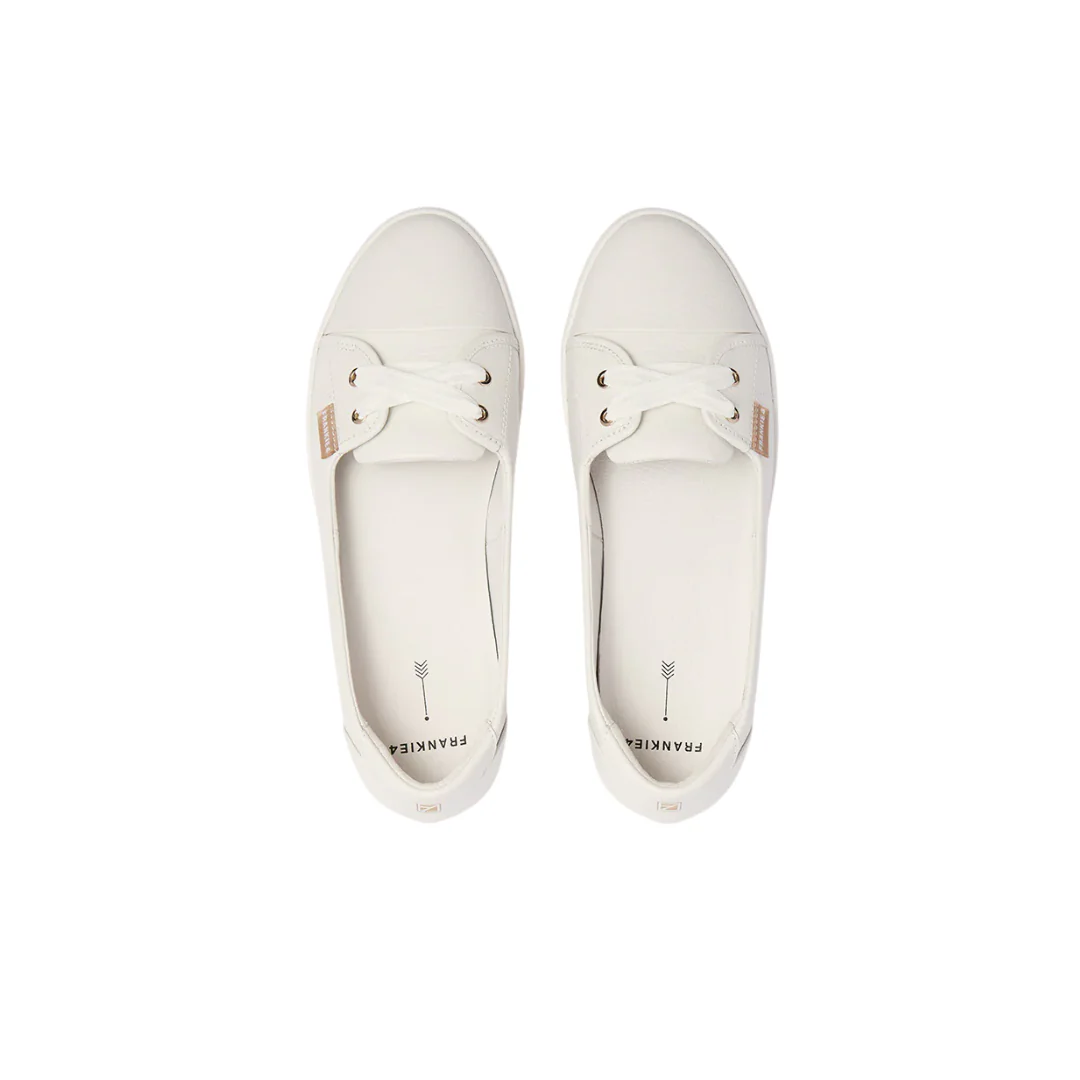 Frankie4 Hannah III White Tumbled Flats - Image 5