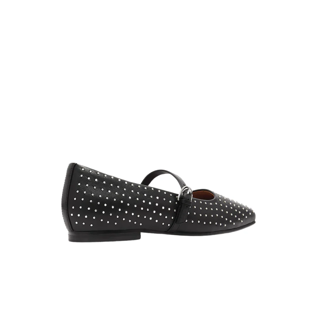 Frankie4 Hepburn Black Stud Dress Flat - Image 5