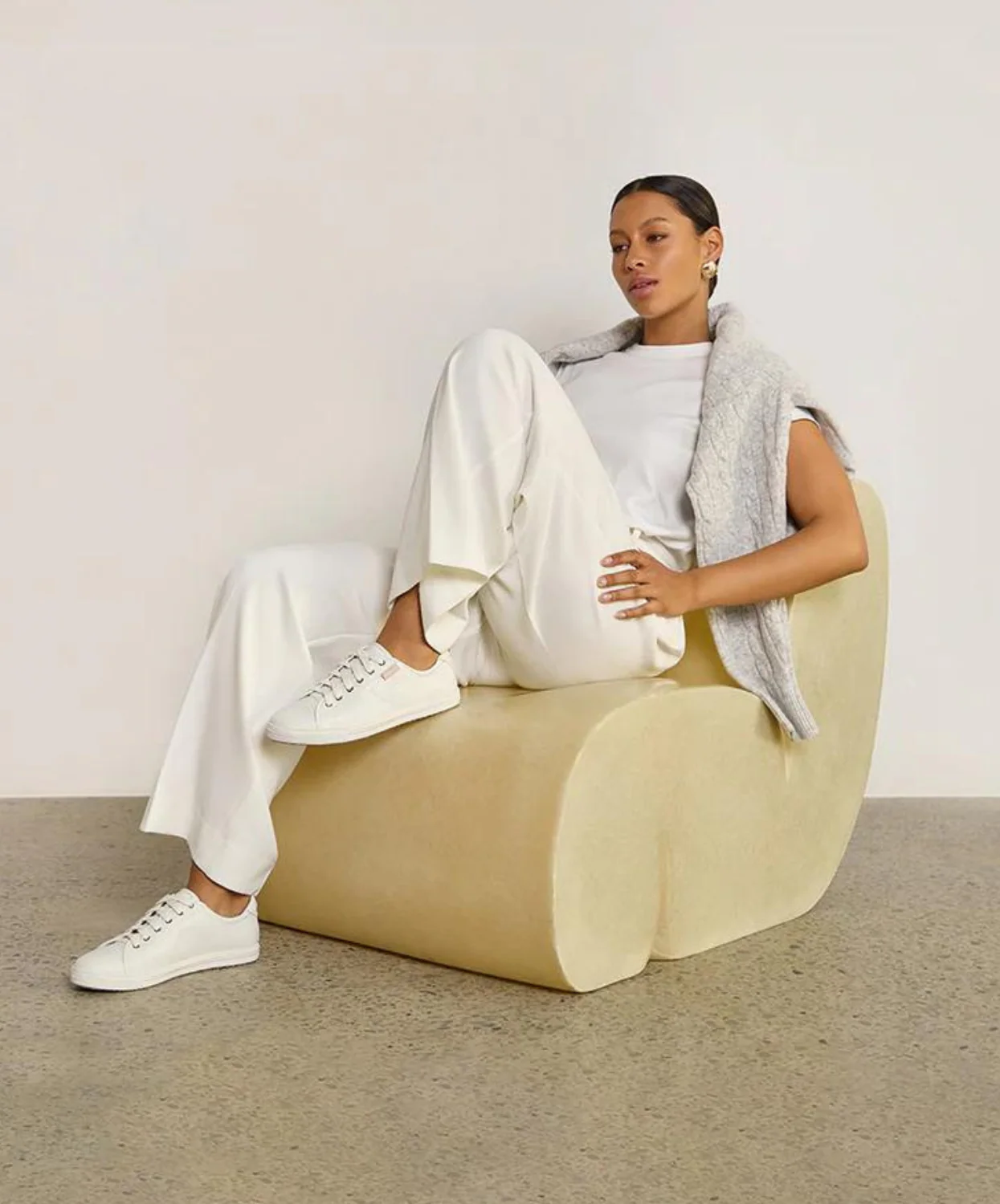 Frankie4 Nat III White Tumbled Sneaker - Image 2
