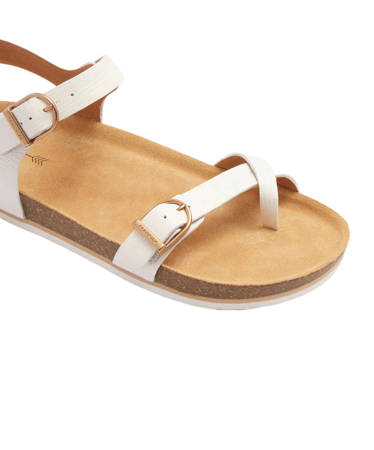 Frankie4 Orla White Grain Sandal - Image 4