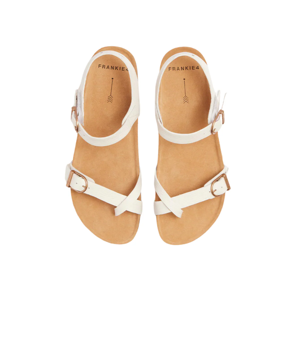 Frankie4 Orla White Grain Sandal - Image 5