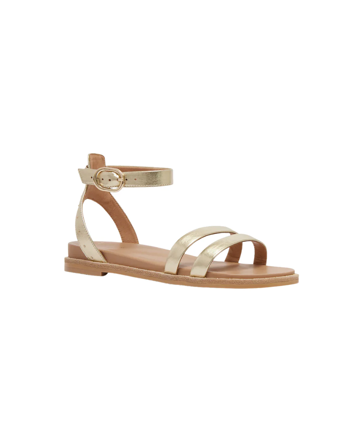 Frankie4 Patterson Gold Tumbled Sandal - Image 4