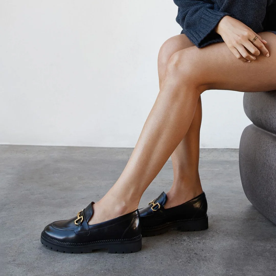 Frankie4 Saint Black Shine Dress Flats - Image 2