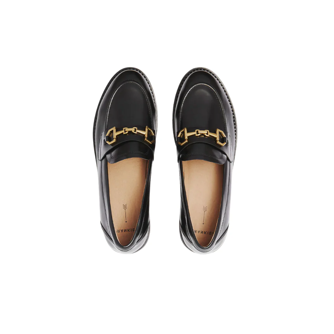 Frankie4 Saint Black Shine Dress Flats - Image 6