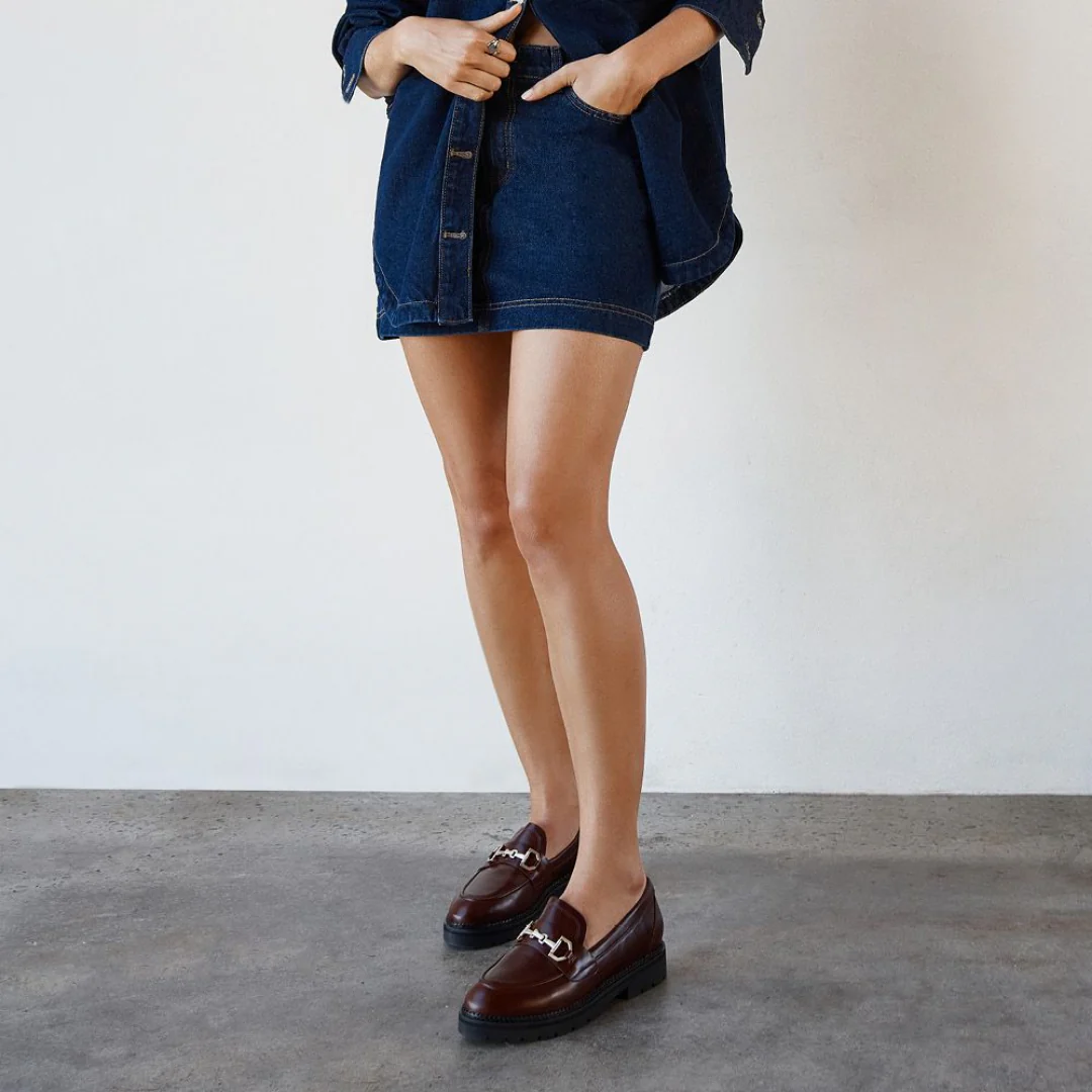 Frankie4 Saint Chestnut Dress Flat - Image 3