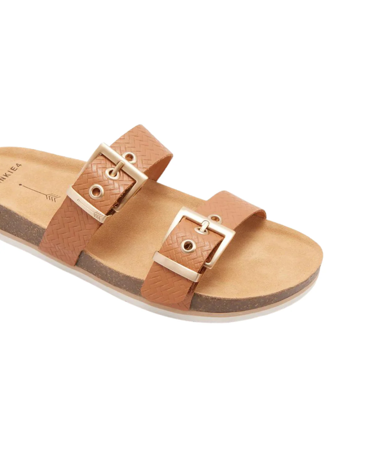 Frankie4 Sandy III Tan Weave Slide - Image 4