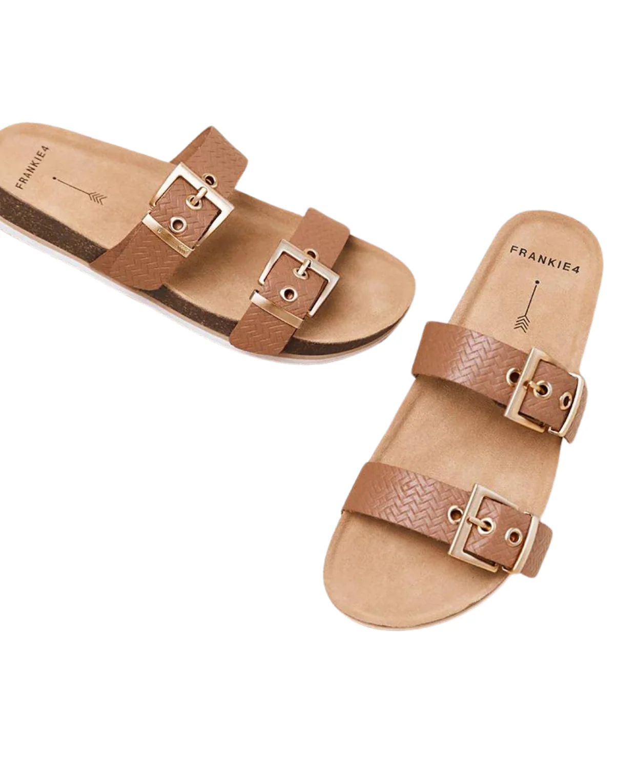 Frankie4 Sandy III Tan Weave Slide - Image 5