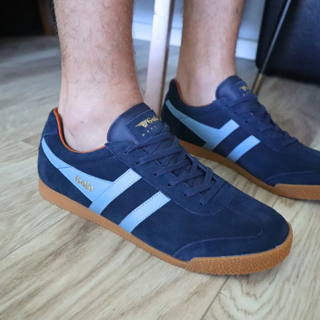 Gola Harrier Navy/Iceberg/Moody Orange Mens Sneaker - Image 2