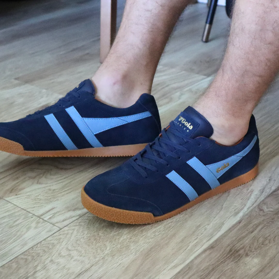 Gola Harrier Navy/Iceberg/Moody Orange Mens Sneaker - Image 3