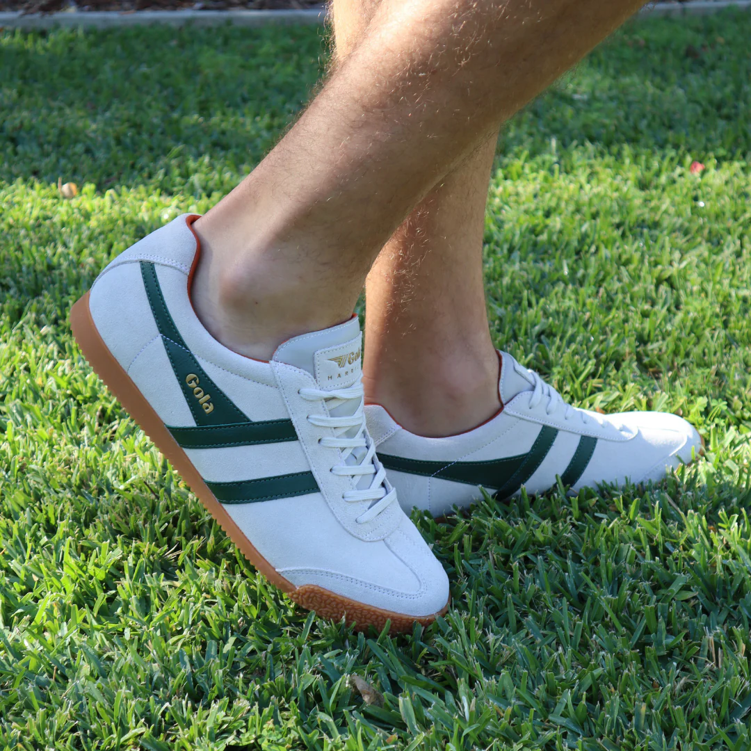 Gola Harrier Off White/Evergreen/Moody Orange Mens Sneaker - Image 2