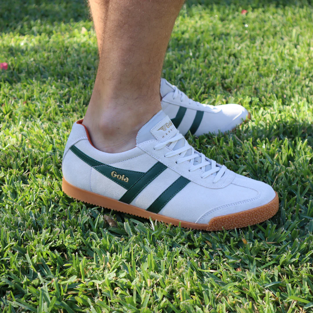 Gola Harrier Off White/Evergreen/Moody Orange Mens Sneaker - Image 6