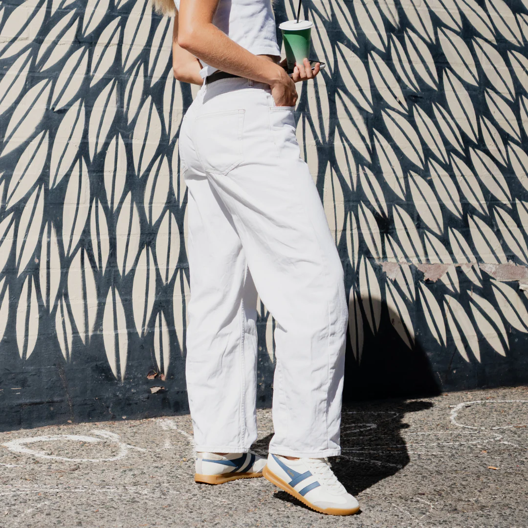 Gola Torpedo Leather Off White/Moonlight/Gold Womens Sneaker - Image 2