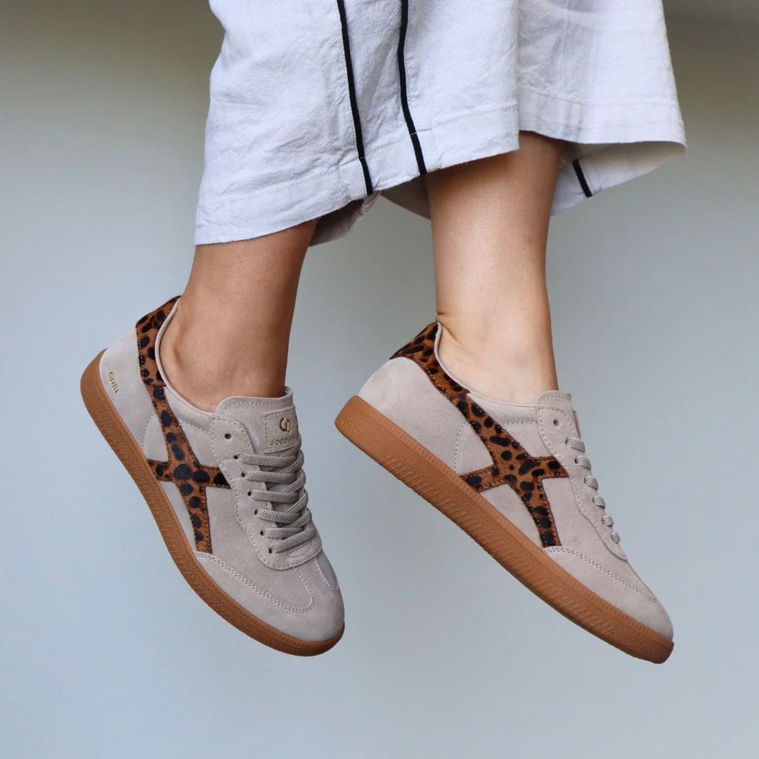 Goodsole 2001 Crossroads Sneaker Beige/Leopard Suede - Image 2