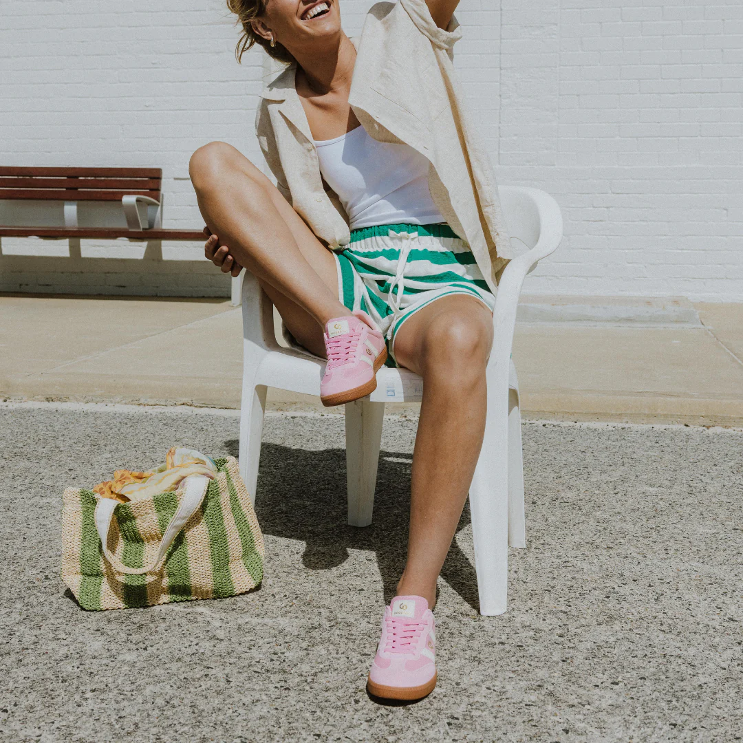 Goodsole 2001 Parallel Sneaker Bubble Gum Pink Canvas - Image 2