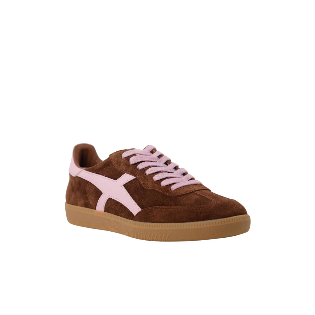 Goodsole 2001 Crossroads Sneaker Coffee/Candy Pink Suede - Image 4
