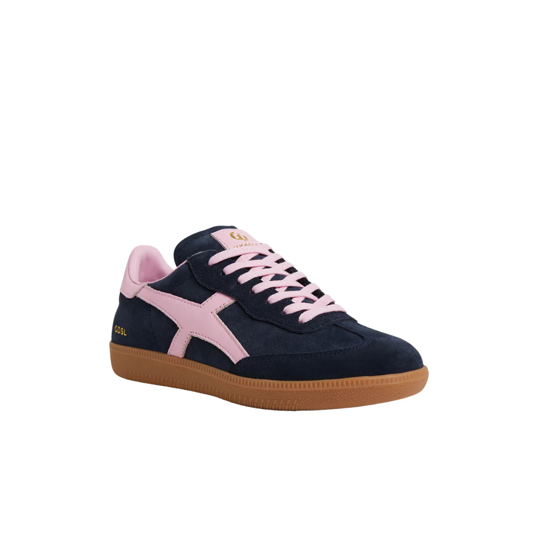 Goodsole 2001 Crossroads Sneaker Navy/Pink Suede - Image 4