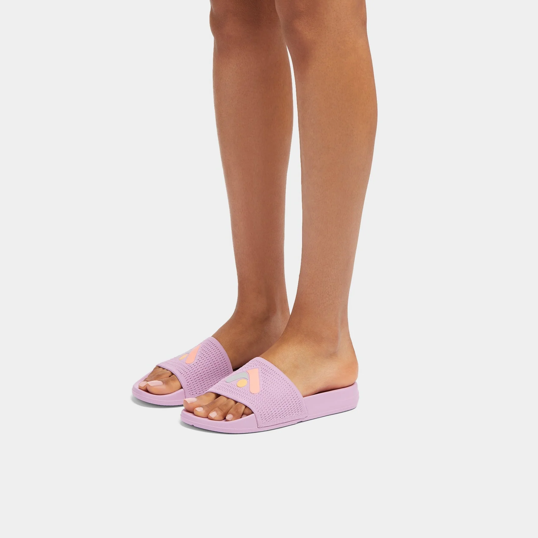 Fitflop iQushion Arrow Knit Slides Wild Lilac - Image 2
