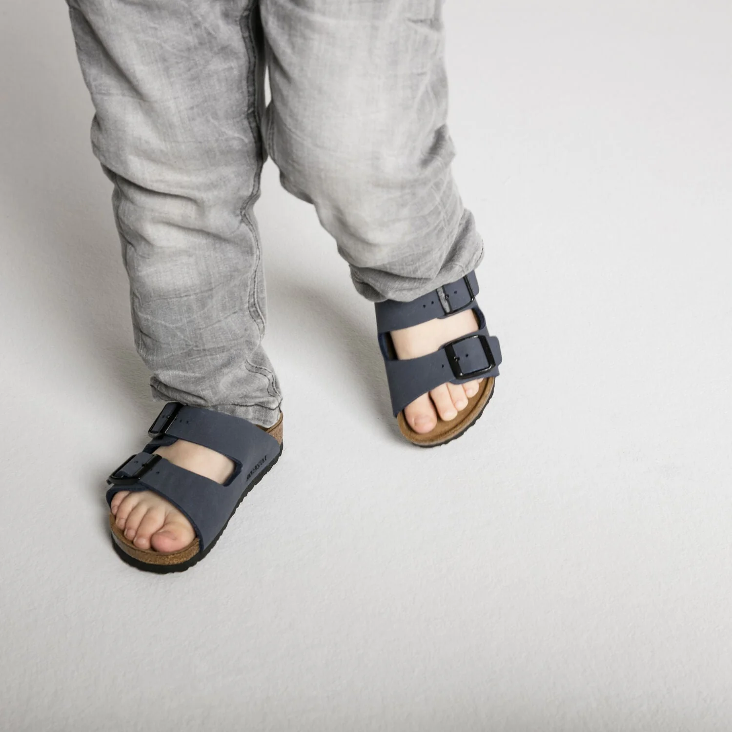 Birkenstock Kids Arizona BirkiBuc Navy Sandals - Image 3