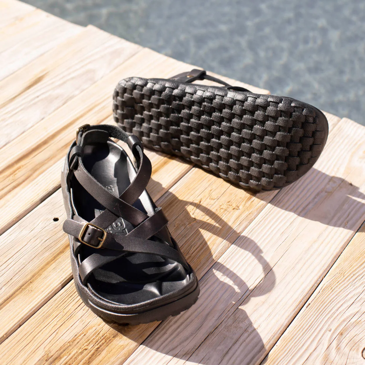 MBT Aya Black Womens Recovery Sandals - Image 3