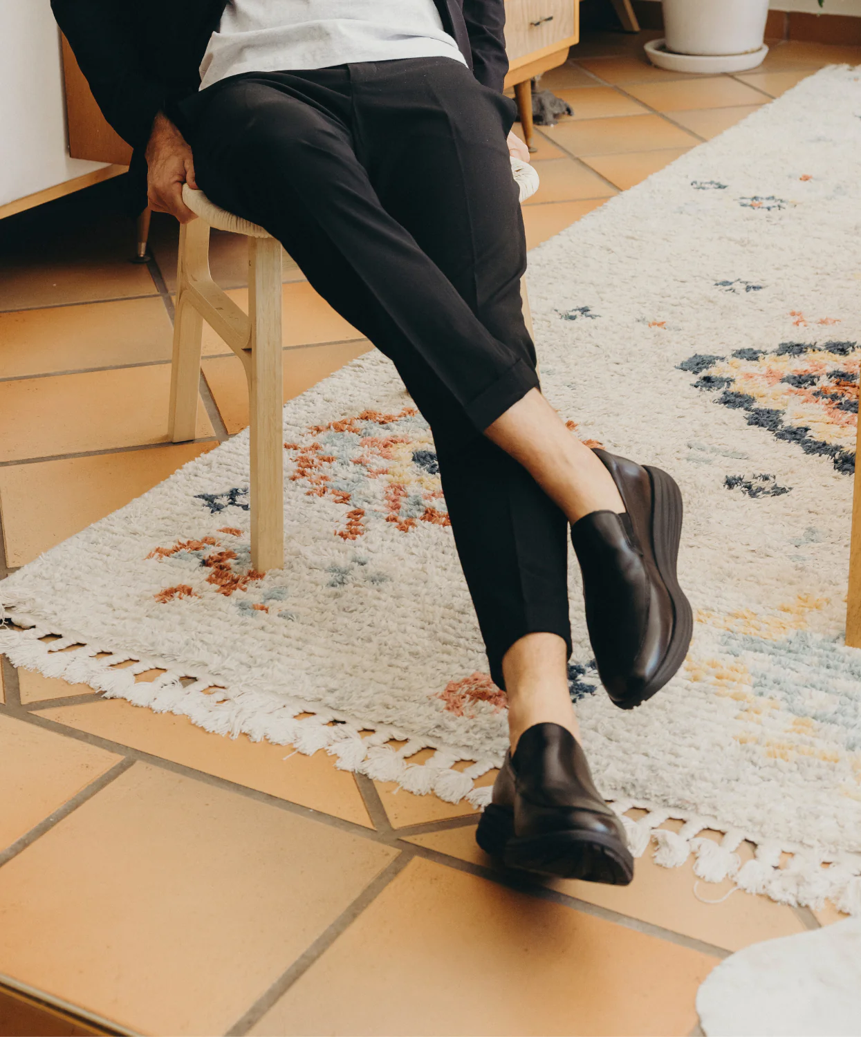MBT Boston Slip On Black Mens Shoes - Image 2