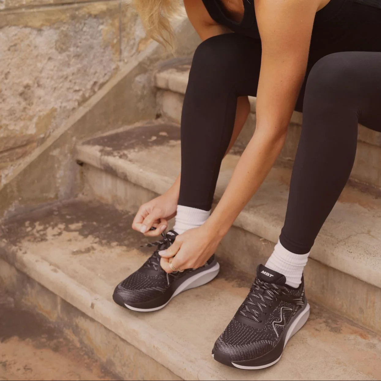 MBT Huracan 3 Lace Up Black Womens Sneakers - Image 3