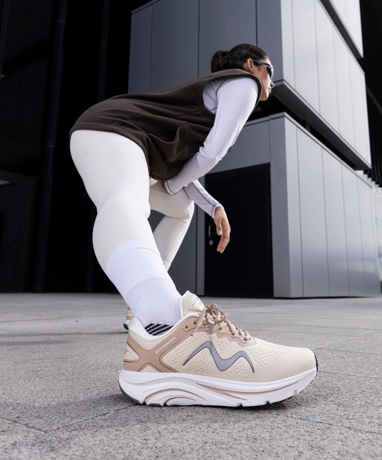 MBT MBT-2000 III Lace Up Beige Womens Sneakers - Image 2