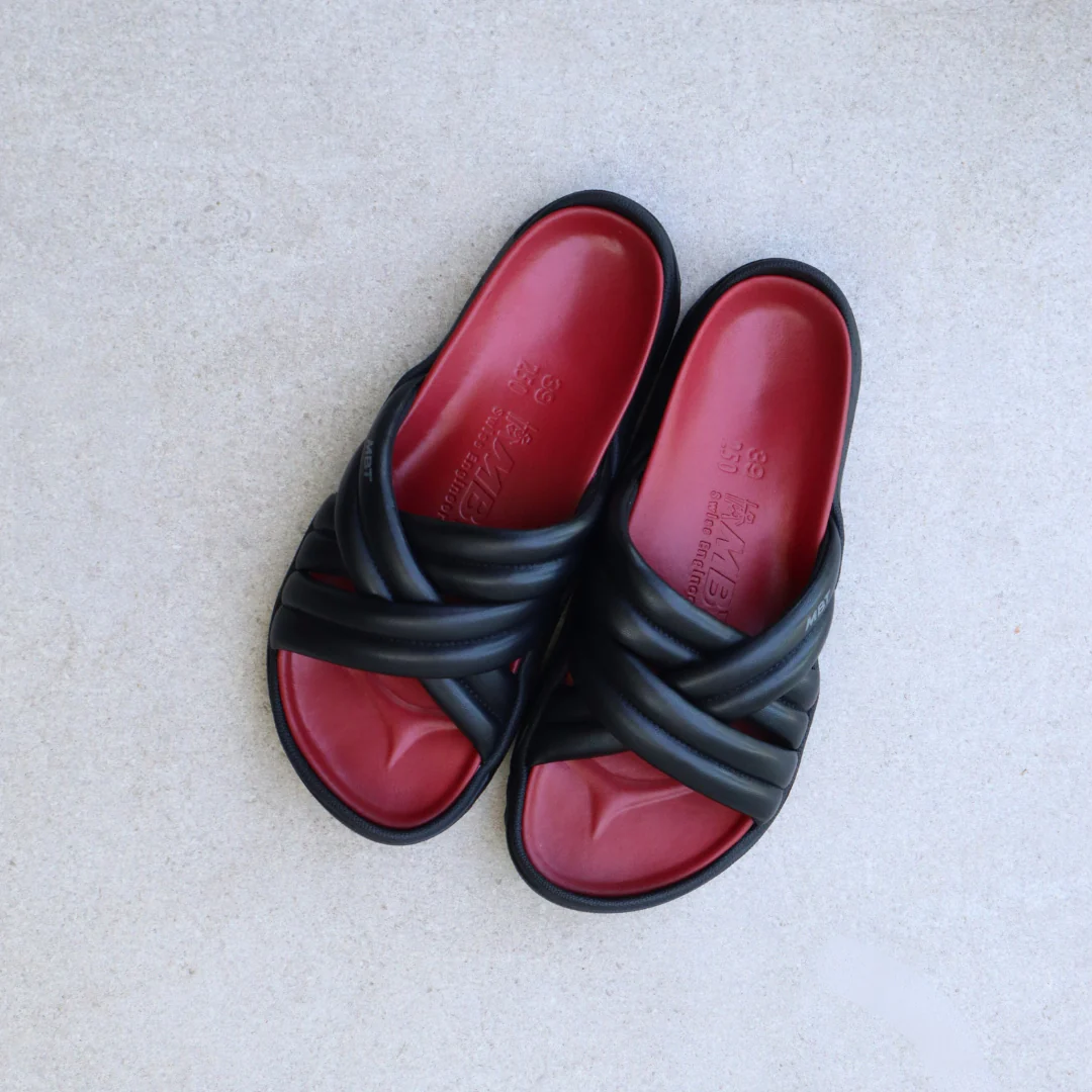 MBT Mio Black/Red Womens Recovery Slides - Image 3