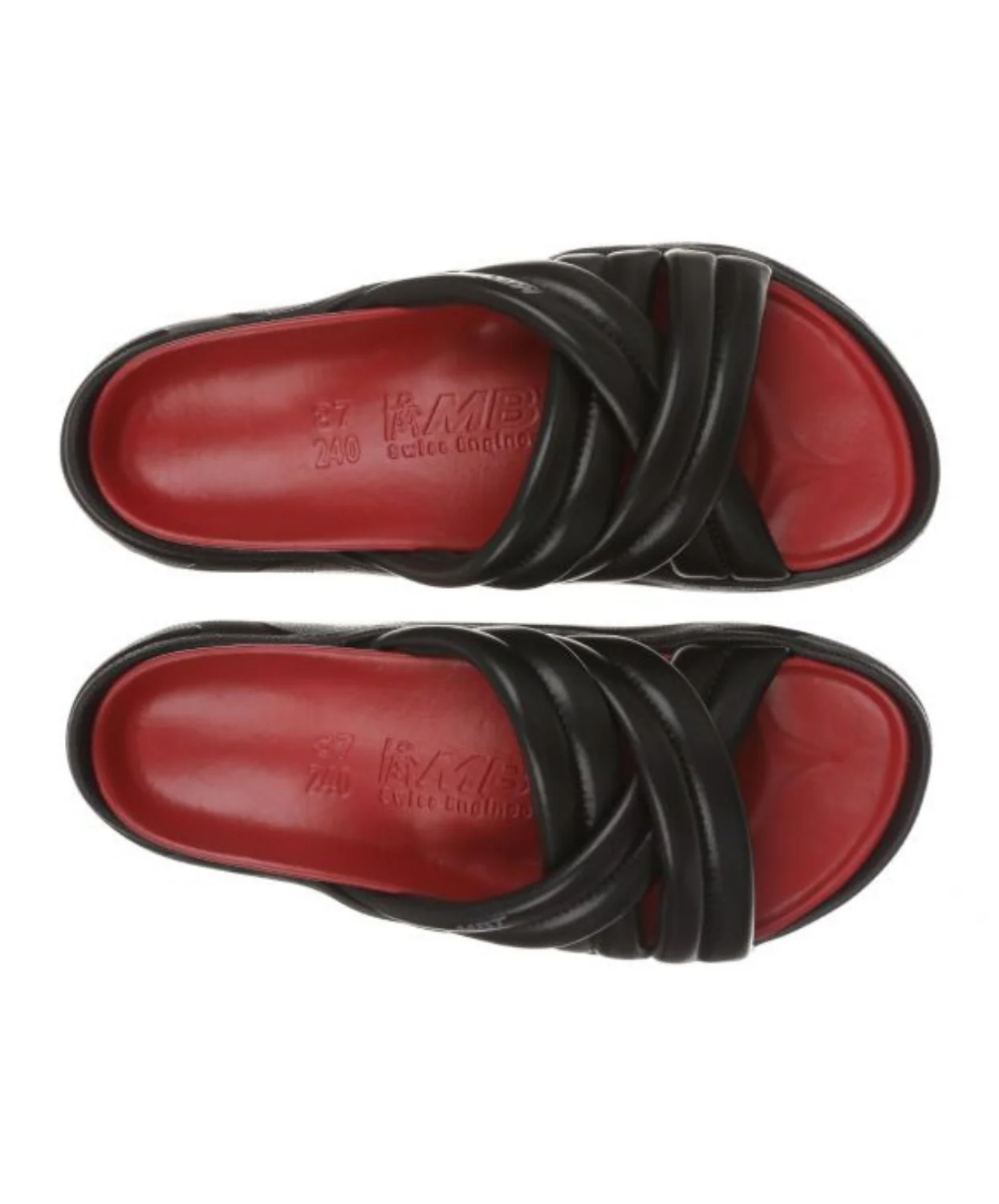 MBT Mio Black/Red Womens Recovery Slides - Image 5