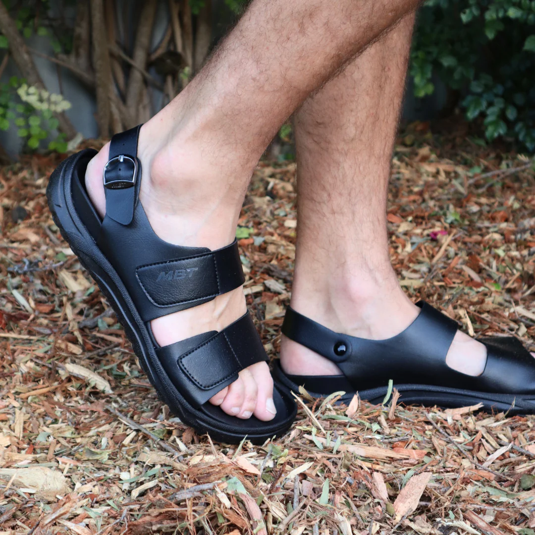 MBT Nagano Black/Black Mens Recovery Sandals - Image 2