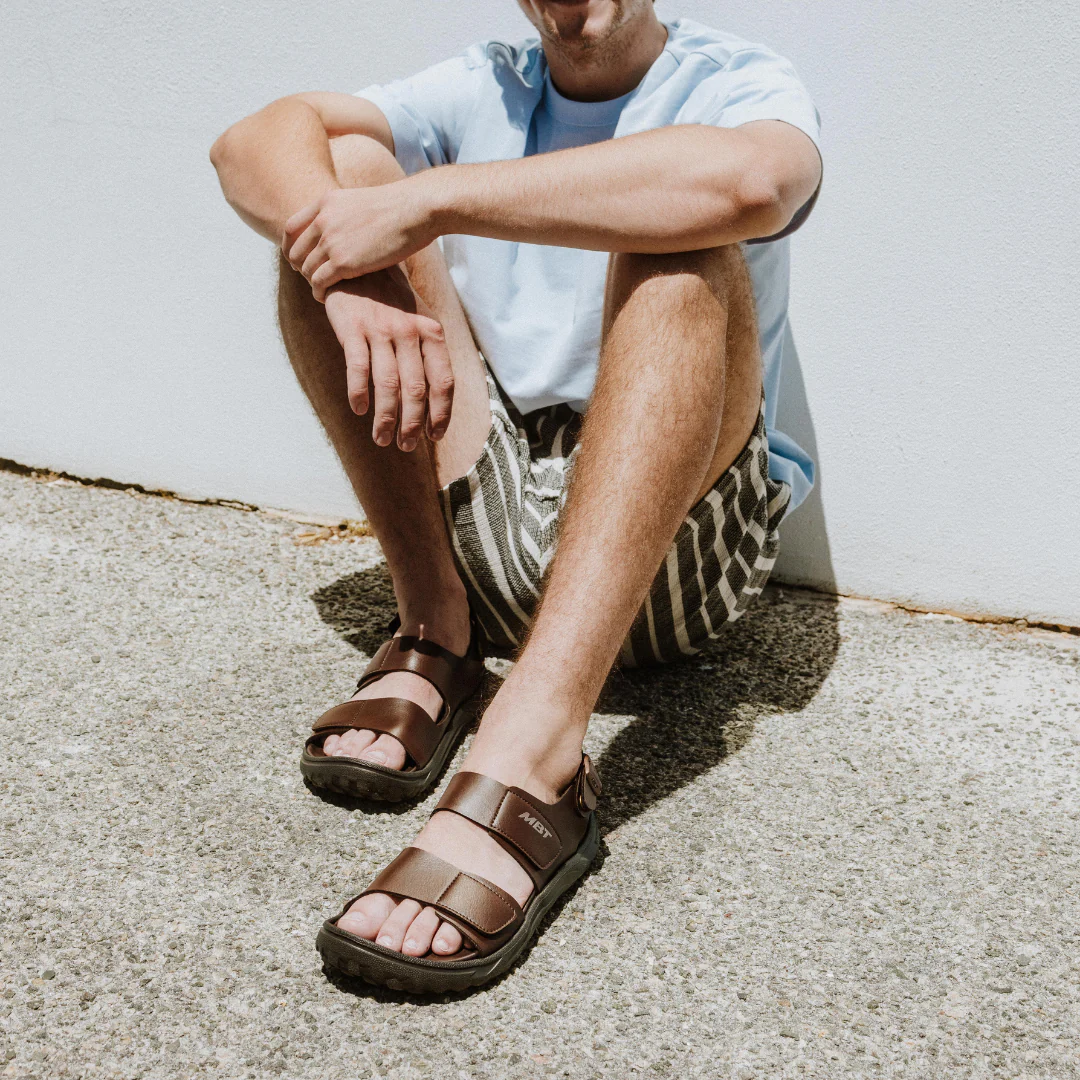 MBT Nagano Dark Brown Mens Recovery Sandals - Image 2