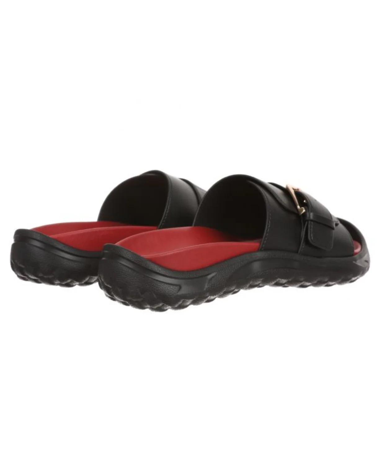 MBT Nikko Black/Red Womens Recovery Slides - Image 5