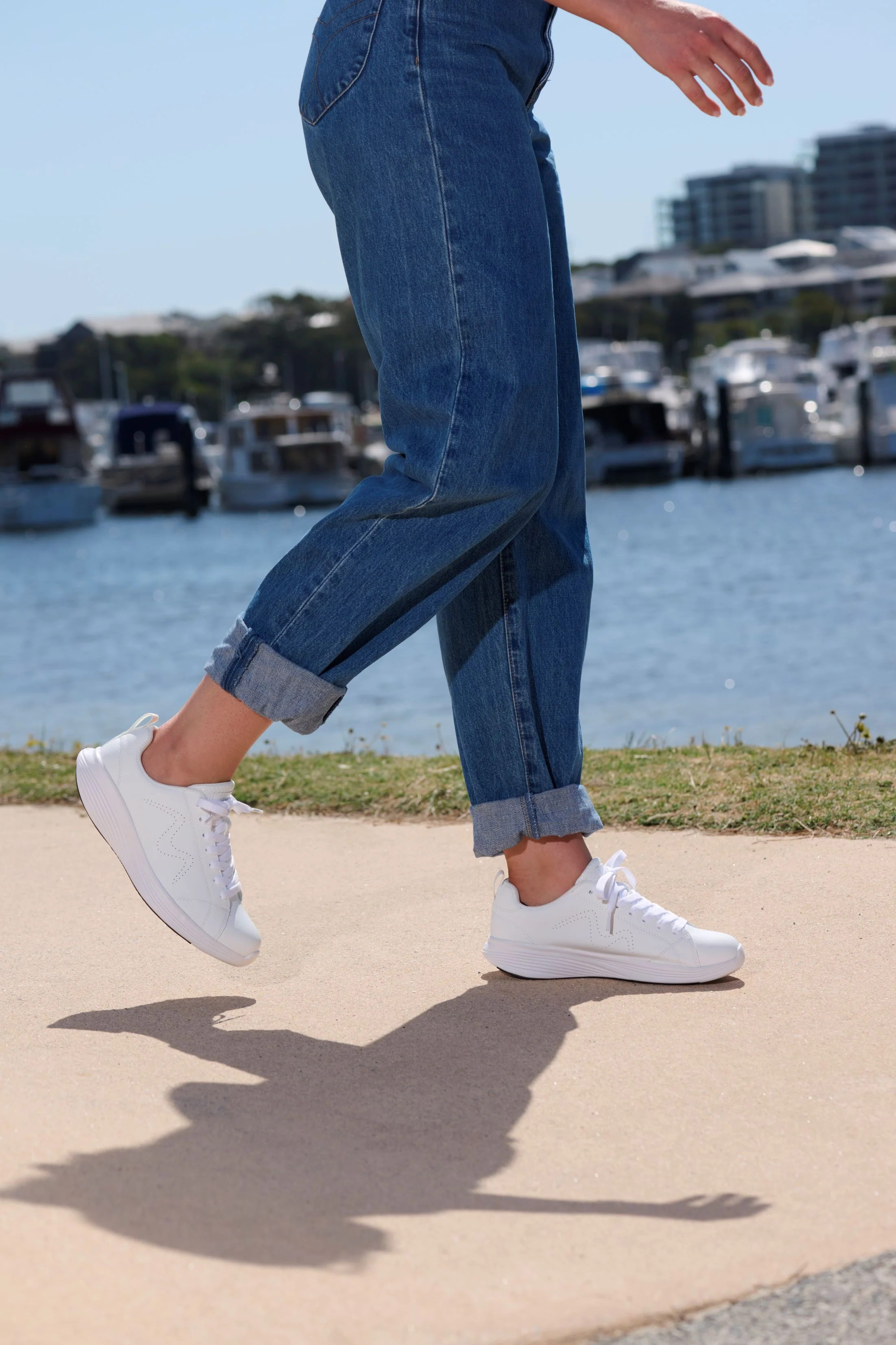 MBT Ren Lace Up White Womens Sneakers - Image 3